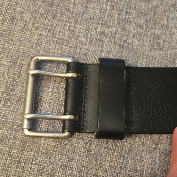 Fossil Black Belt with Silver Accents - Picture 2 of 7